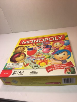Monopoly Junior Party Kids 2011 Ages 5 Hasbro Games Complete Board Game Complete