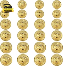 24 Pcs Gold Buttons for Blazer, Gold Coat Buttons Gold Metal Blazer Buttons Set