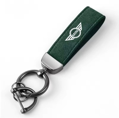 Mini Cooper Keyring Suede Leather Metal For Mini Cooper S JCW R50 R56 F56 F66 - Picture 11 of 13