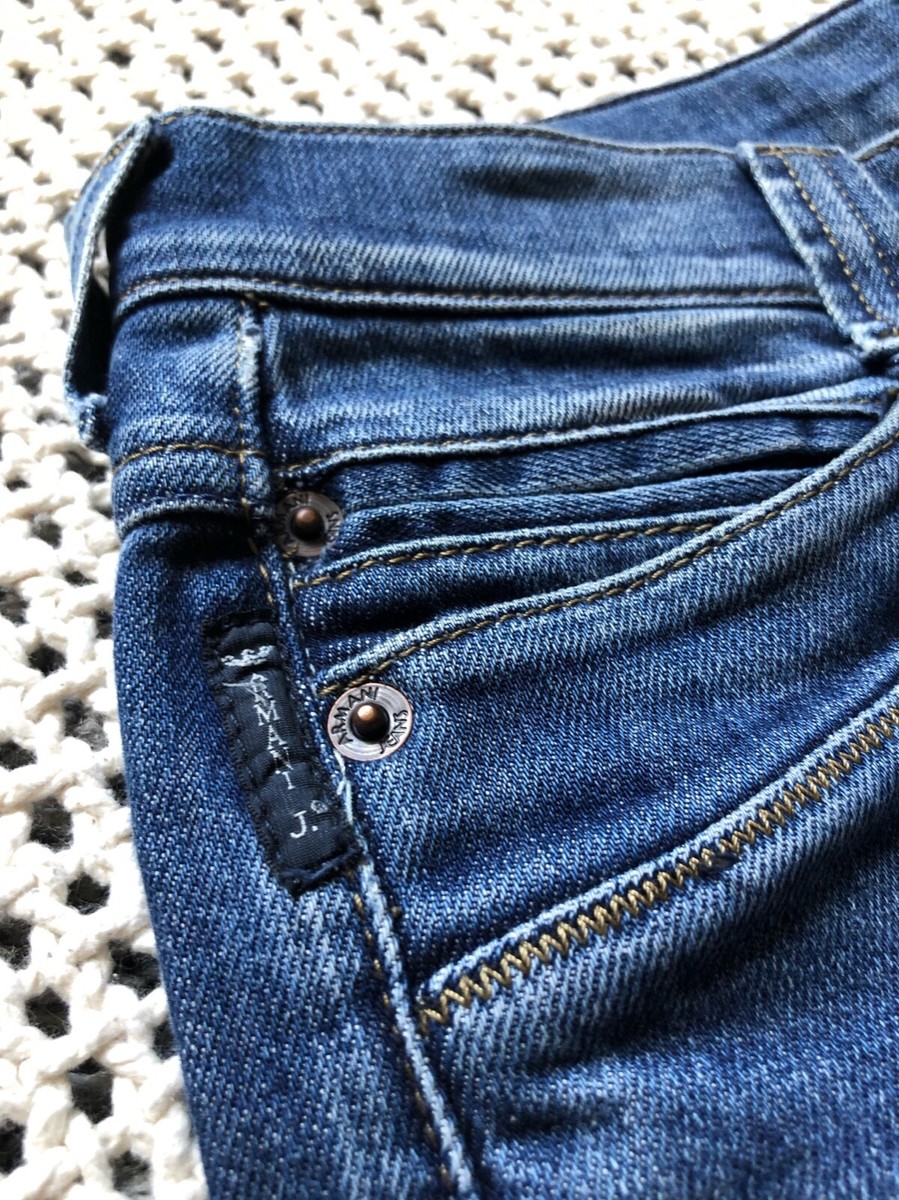 Vintage Armani Blue Jeans | Size 27 | RN#103723 | Indigo 007