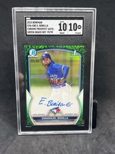 2023 Bowman Enmanuel Bonilla Green Grass Auto #99/99 SGC 10 Gem Mt Auto 10