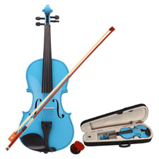 4/4 Acoustic Violin Case Bow Rosin Sky Blue
