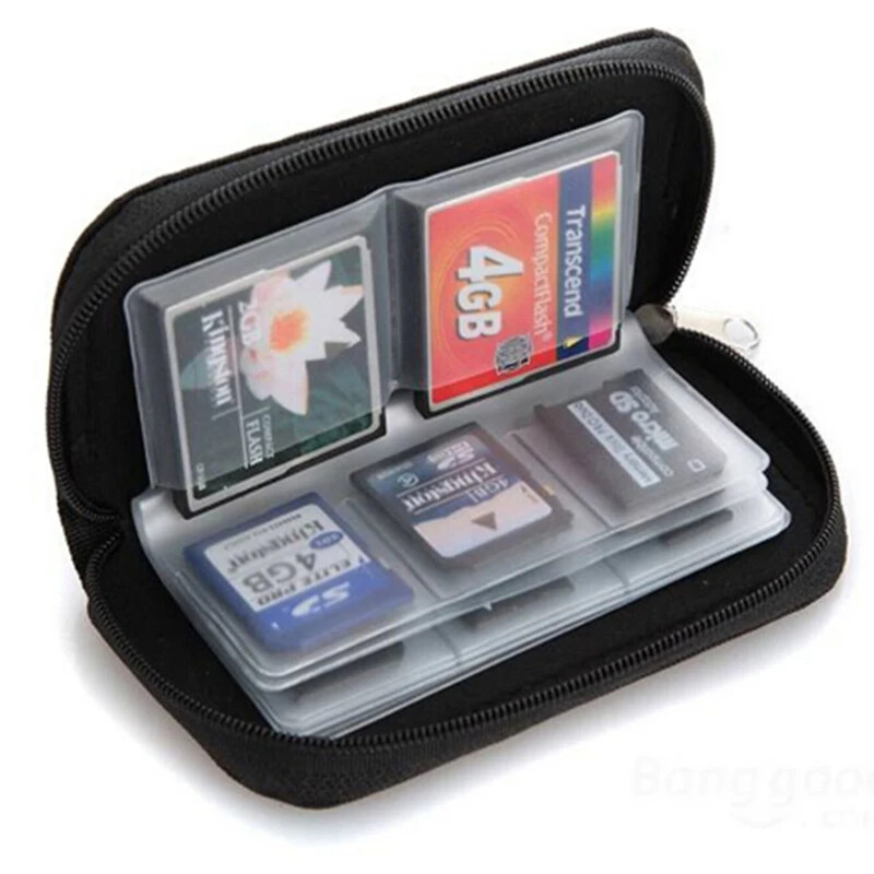 Memory Card Storage Bag Carrying Case Holder Wallet 22 Slot For Game Accessories