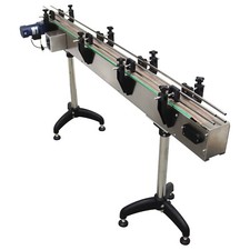 Chain Plate Conveyor Belt 73.62x3.93in Flat Conveyor for Assembly Line 110V/60Hz