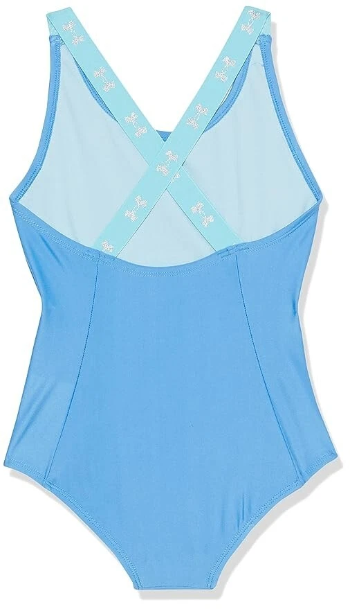 Under Armour L143244 Girls Blue Logo Racer One Piece Swimsuit Size 12 - Image 4 of 4