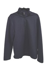 Perry Ellis Men  s Quarter Zip Sweater Blue