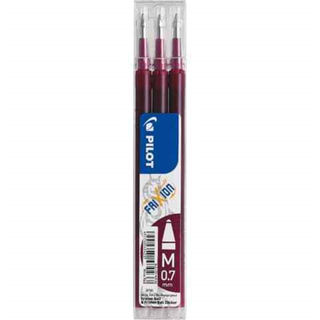 Frixion Ball - Set Da 3 Refill - Rosso Vino - Punta Media | Pilot