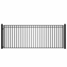 ALEKO Steel Garden Yard Swing Single Driveway Gate 16 ft Madrid Style Black