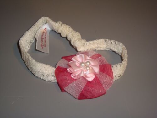 American Girl Headband Lot Samantha two toned Pink Mauve flower & Double Braid - Picture 4 of 6