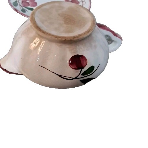 VTG BLUE RIDGE SOUTHERN CRAB APPLE GRAVY BOAT WITH UNDER PLATE - Picture 5 of 9
