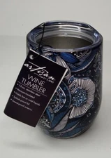 Wine Tumbler Artisan By Lane 12 Oz Stainless Steel Navy - Beautiful 