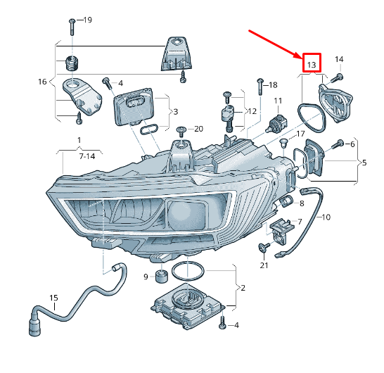 NOUVEAU CAPTEUR DE PHARE GAUCHE AUDI RS3 8V0941159B ORIGINAL