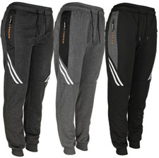 Men's Joggers Zipper Pockets, Draw String Fashion Striped Sports Sweat Pants