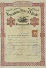 MEXICOM/24 ??NEG. MINERA ALLENDE Y ANEXAS acción, $20 de 1895??ZACATECAS