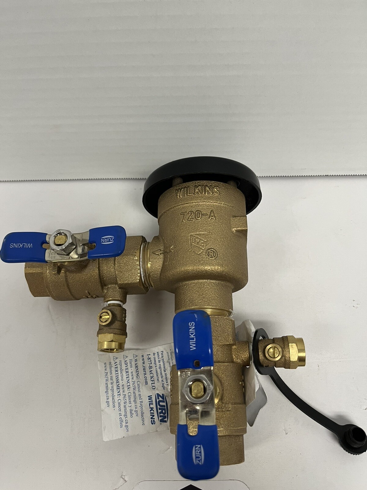 New Zurn Wilkins 1" 720A Pressure Vacuum Breaker Assembly with Union