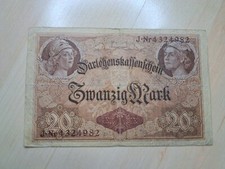 20 Mark Darlehenskassenschein Berlin German Empire 1914 Reichsschuldenverwaltung