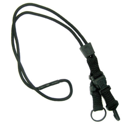 Black EK Breakaway Lanyard with Detachable ID Hook & Key Ring (10230 ...
