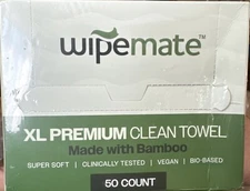 Wipemate Dry Facial Bamboo Wipes 50ct