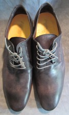 New Rossini Men  s Grey Leather Oxfords 211610147 Size 10E