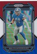 🏈 2022 PANINI PRIZM RED WHITE BLUE - MALCOLM RODRIGUEZ RC #350 DETROIT LIONS