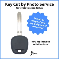 -Key Cut by Photo- Service for Toyota Texas 4C Transponder Car Key Replacement