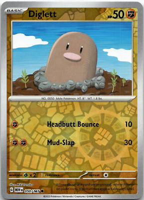 ポケモンカード Diglett 英語版 Pokémon - 151 - Diglett 050/165 - Reverse Holo - ENGLISH - NM/M | eBay