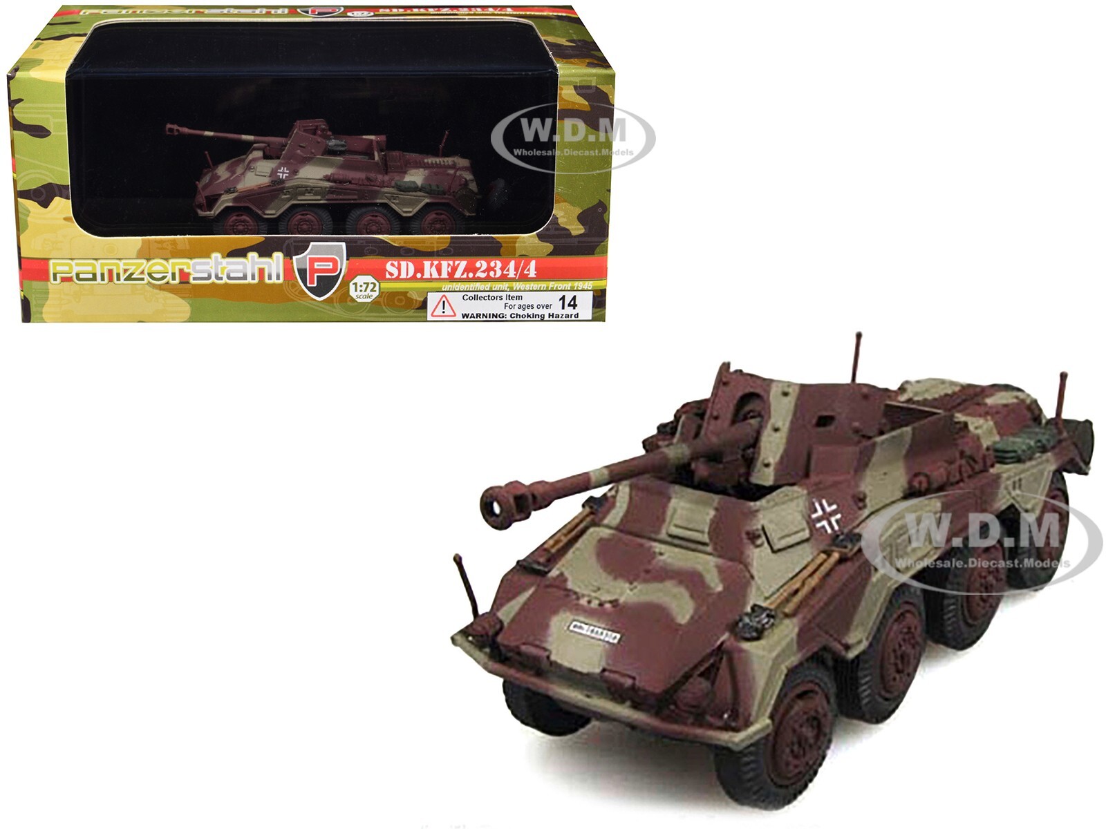 БРОНИРОВАННАЯ МАШИНА SD.KFZ. 234/4 ЗАПАДНОГО ФРОНТА 1/72 ПРОИЗВОДСТВА PANZERSTAHL PZS-88018