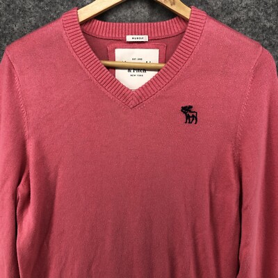 Vintage Y2K Abercrombie Cashmere Muscle Sweater Men Small Pink