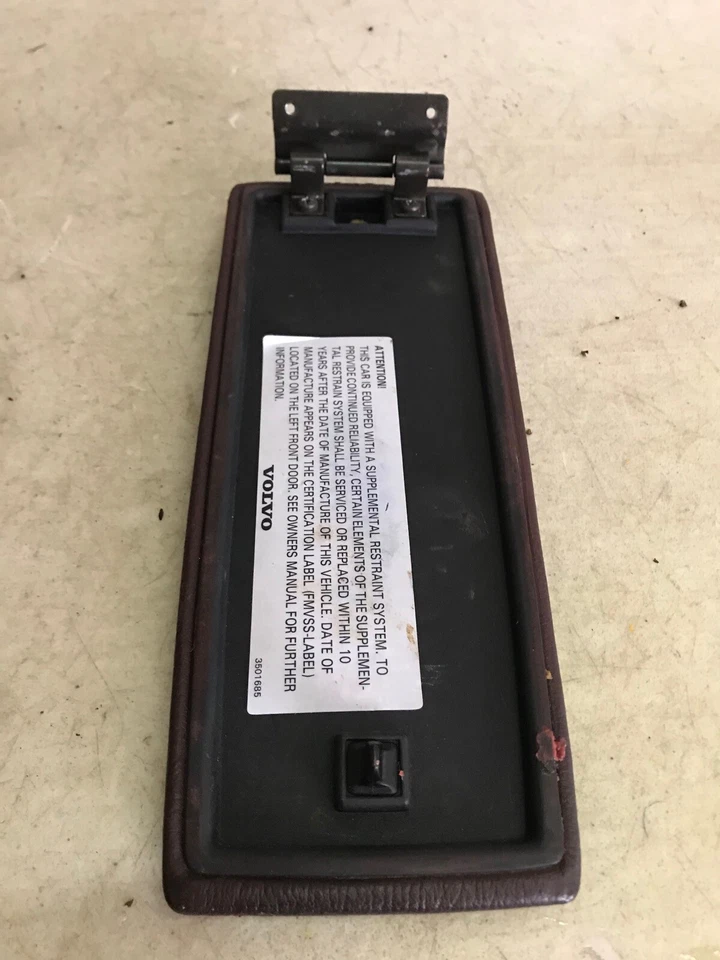 88 89 90 Volvo 760 Apoyabrazos Consola Tapa Cubierta Borgoña Foto 2 de 2