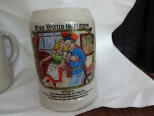 Bierkrug Steingut Sammlerkrug Bierhumpen 0,5 l Bierkrug mit Spruch und Bild
