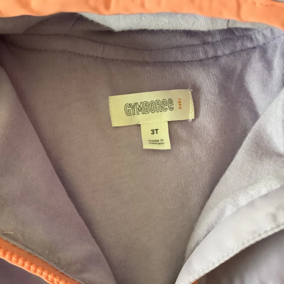 Gymboree Toddler Baby Girl's Lined Windbreaker Hooded Spring Jacket Coat 3T - Image 2 of 4