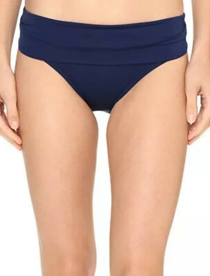 Jantzen E2644 Solids Shirred Waist Bottom Swimwear Nocturne Blue Women's Size 6