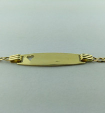 14K Solid Yellow Gold Baby ID Bracelet Child 14K ID Bracelet FREE Engraving