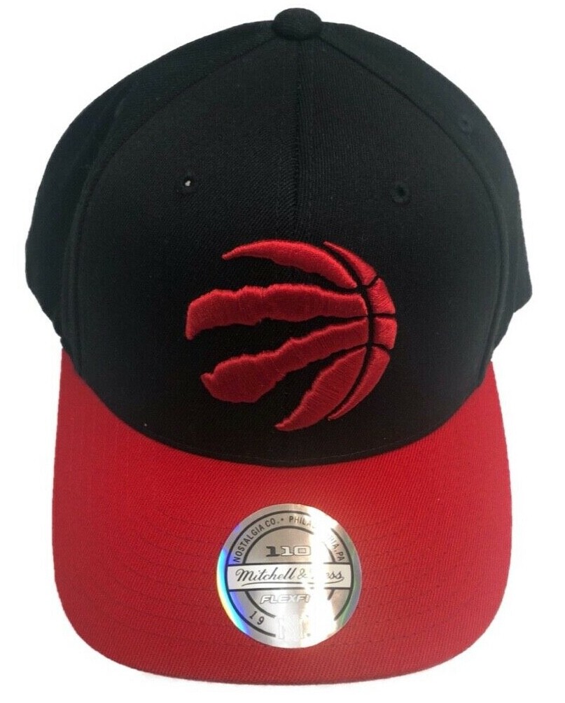 Toronto Raptors Wool Tone Black Red Hat Primary Flex Snapback