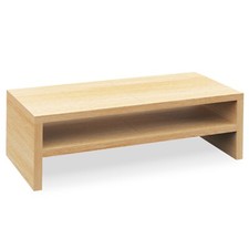 Wooden 2 Tiers Desktop Monitor Stand Riser 20 Inch Printer Stand with Storage