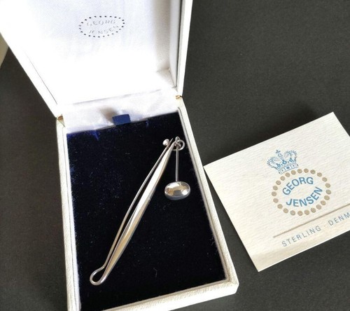 Georg Jensen # 377 Sterling Silver 925 Vivianna Torun Brooch Vintage Rare - Picture 19 of 24