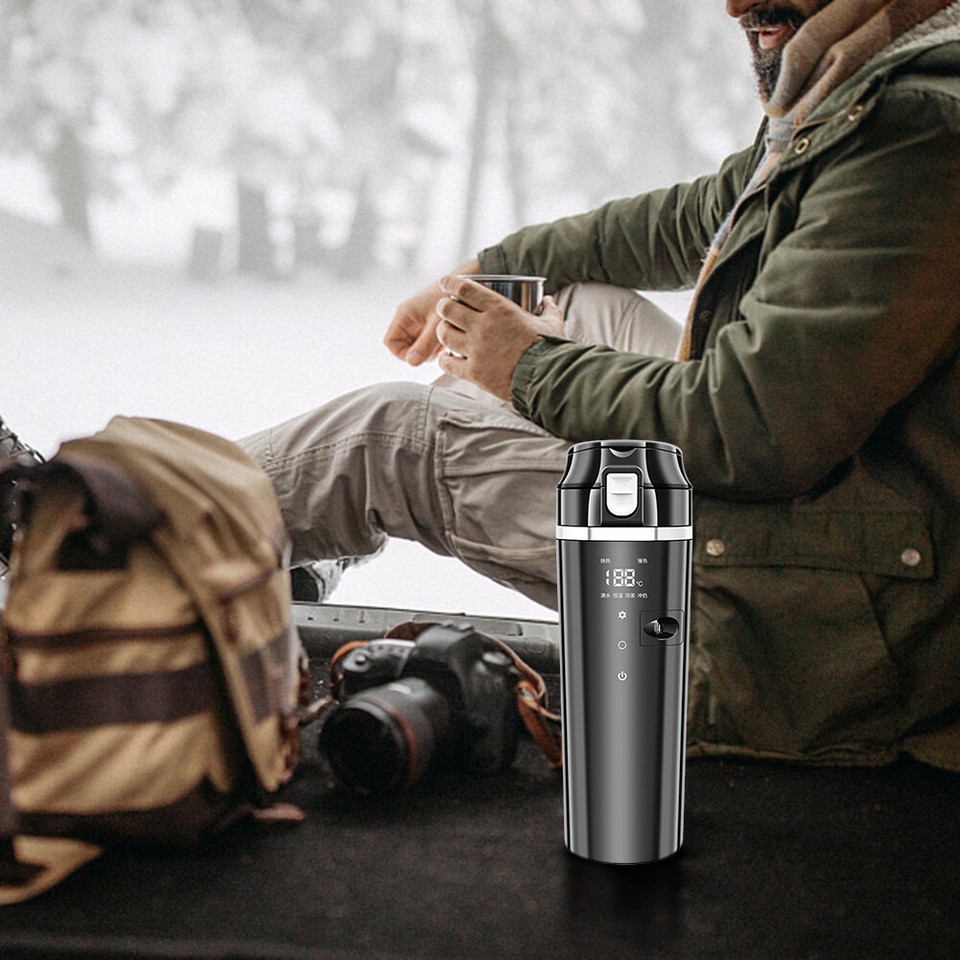 12V/24V Travel Coffee Mug Warmer Electric Kettle 500ML Coffee Milk