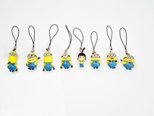 Disney Pixar Despicable Me 2 Minion Phone Charm Figure Set of 8