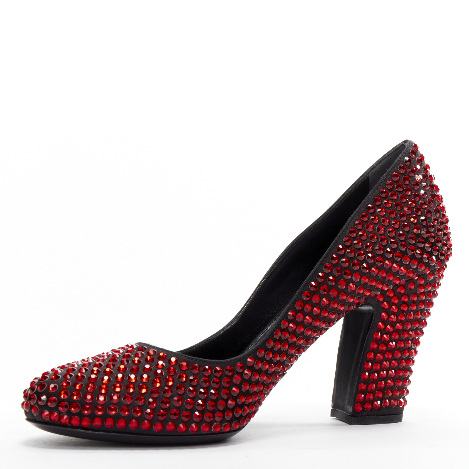 new PRADA Runway Ruby red rhinestone 