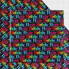 Birthday Wrapping Paper for Girls Boys Kids Women Men, Gradient Color Happy Birt