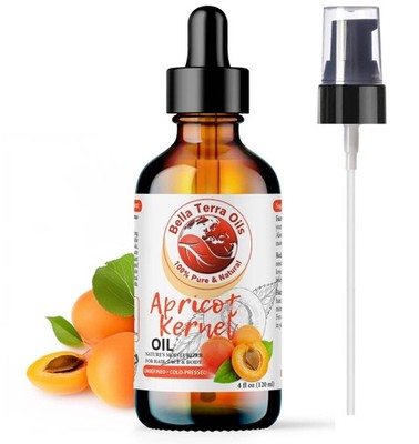 Natural Apricot Kernel Oil - 4oz | Cold-Pressed Oil for Skincare, Haircare & DIY
