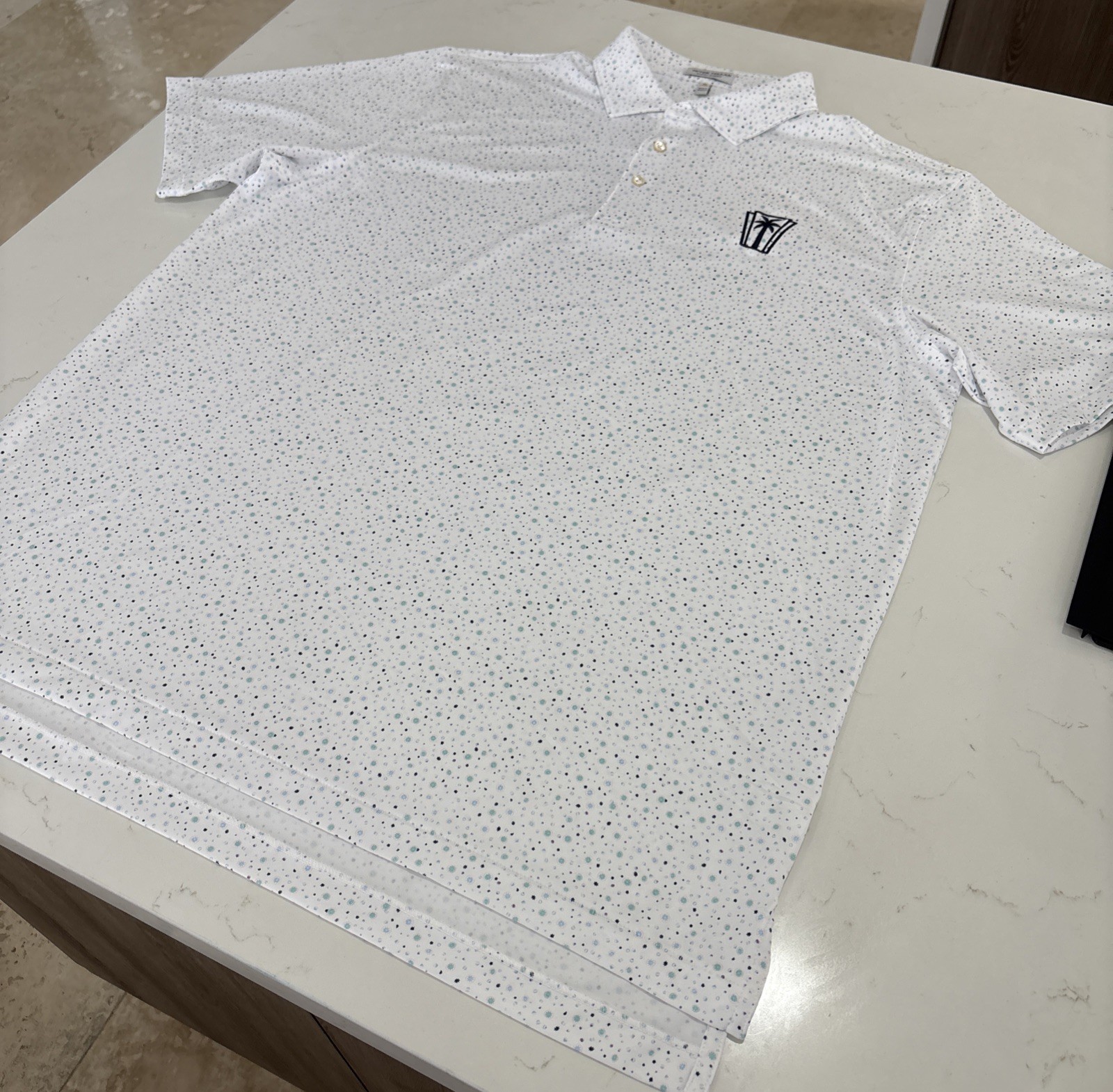 Peter Millar performance polo geometric pattern E… - image 4