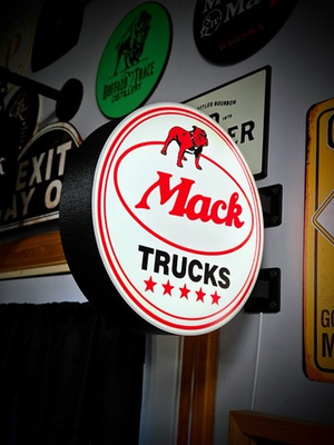 #ad 13inch Mack Trucks Double Sided Round LED Lightbox $79.99