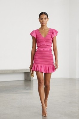 LoveShackFancy Pink Mini Dress