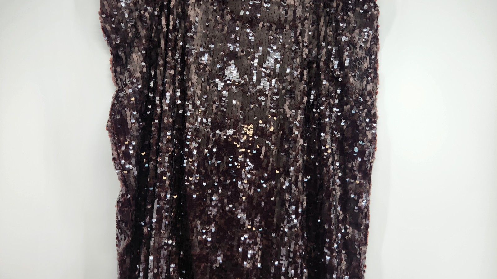 Mango NWT Medium Brown Sequin Midi Skirt Shimmer Holiday Party Night Out thumbnail 2