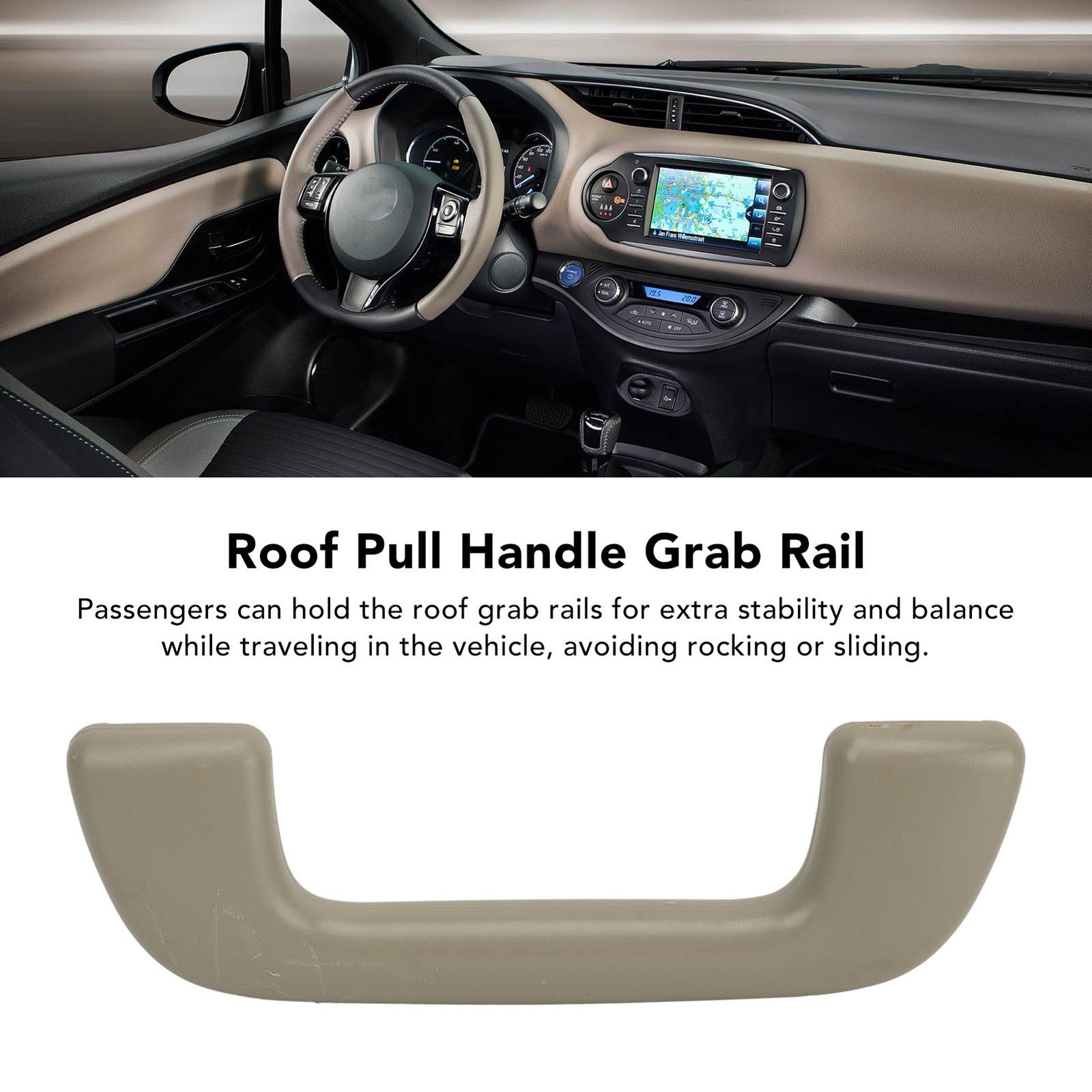 ⁺Roof Pull Handle 74610 52020 Light Gray Impact& Scratch Resistant Rugged Auto.