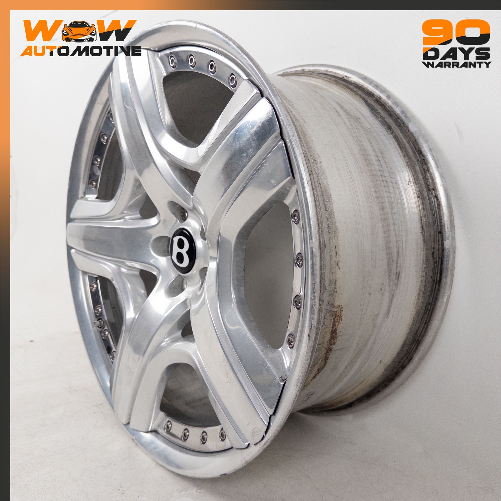 12-19 BENTLEY CONTINENTAL FLYING SPUR GTC 9.5 X 21 WHEEL RIM CHROME OEM