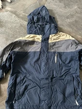 Columbia Men’s Interchange Core Jacket Size L Navy,Grey, Waterproof Shell Zip
