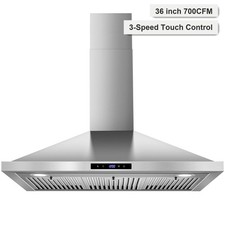 36 Inch Wall Mount Range Hood 700 Cfm Kitchen Stove Vent Touch Control Led Light