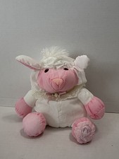 Fisher Price Vintage Puffalump White Pink Lamb Lace Collar